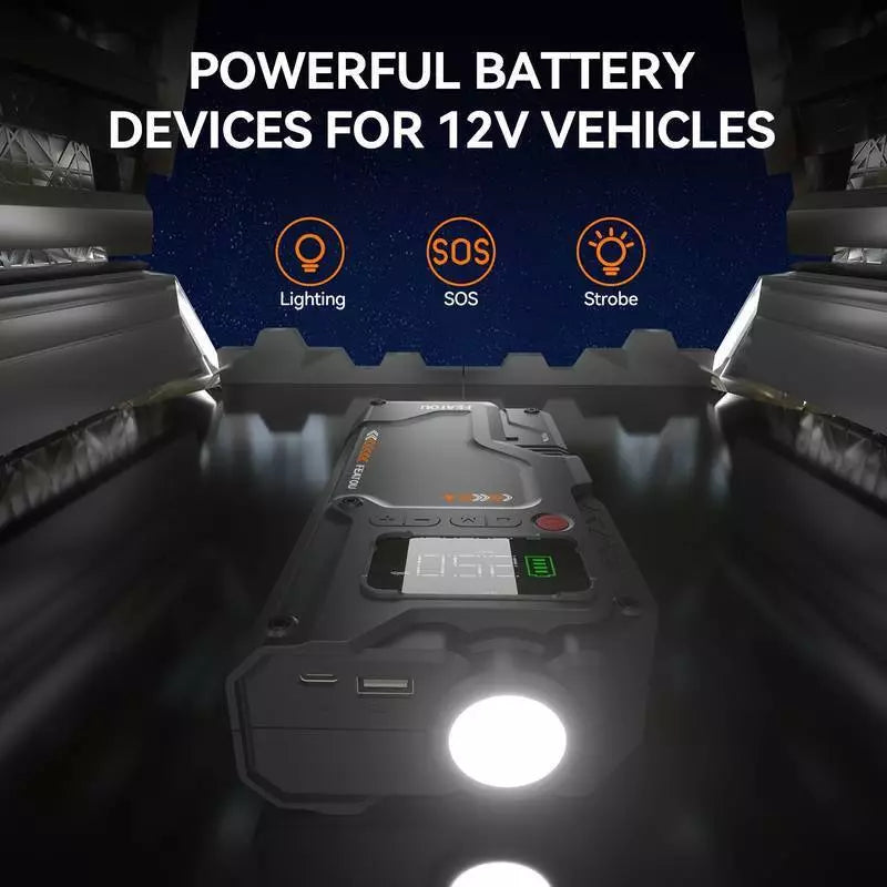 Jump Starter Car With Air Compressor for tires 8000A Pack Booster 12V Power Bank